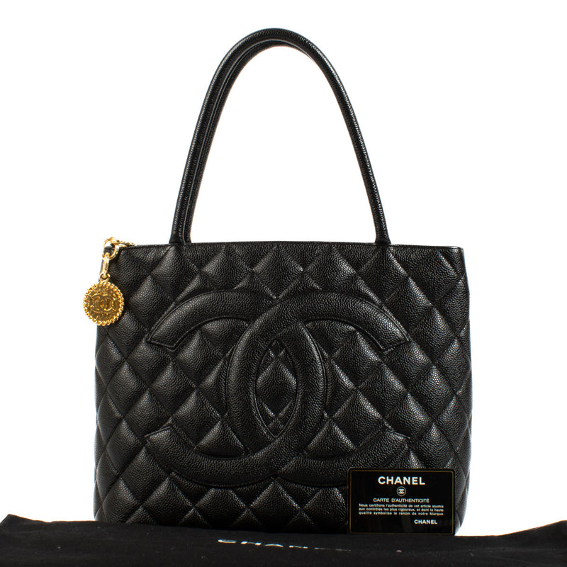 Chanel Black Medaillon Tote Bag