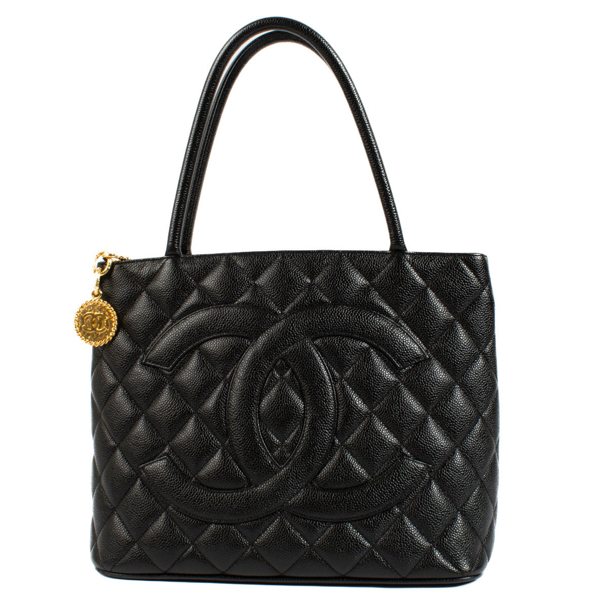 Chanel Black Medaillon Tote Bag