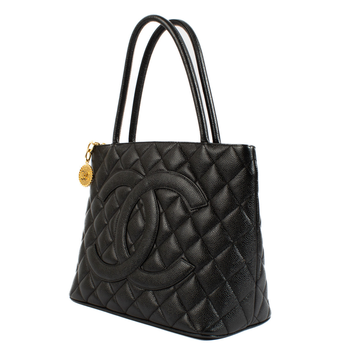 Chanel Black Medaillon Tote Bag