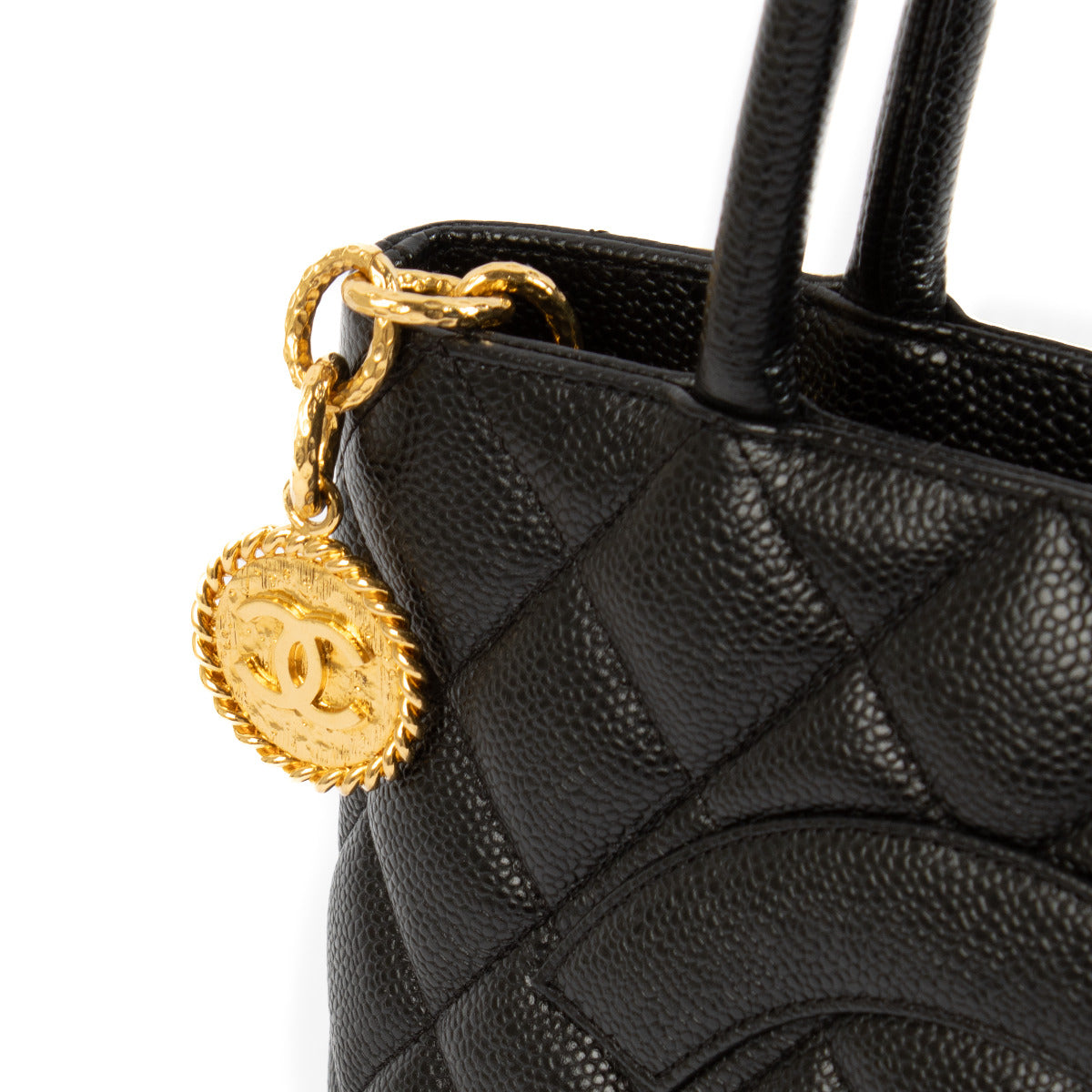 Chanel Black Medaillon Tote Bag