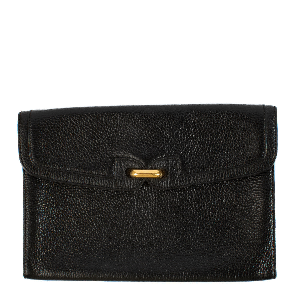 Delvaux Black Leather Clutch