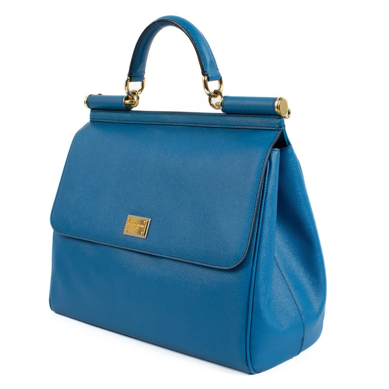 Dolce & Gabbana Blue Large Sicily Bag
