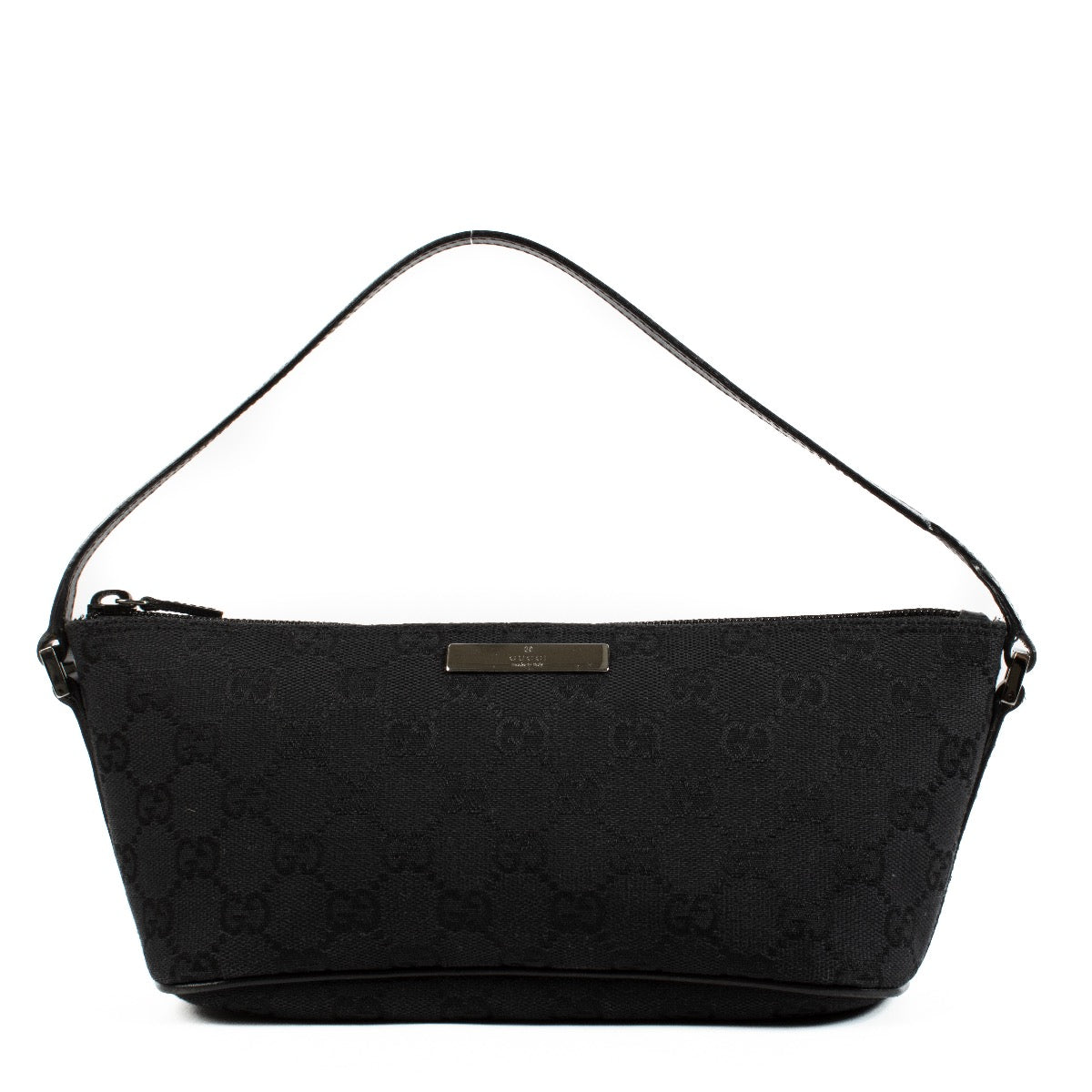 Shop 100% authentic second hand Gucci Black GG Canvas Baguette Bag on Labellov.com