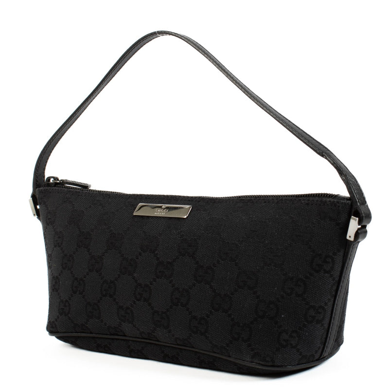 Shop 100% authentic second hand Gucci Black GG Canvas Baguette Bag on Labellov.com