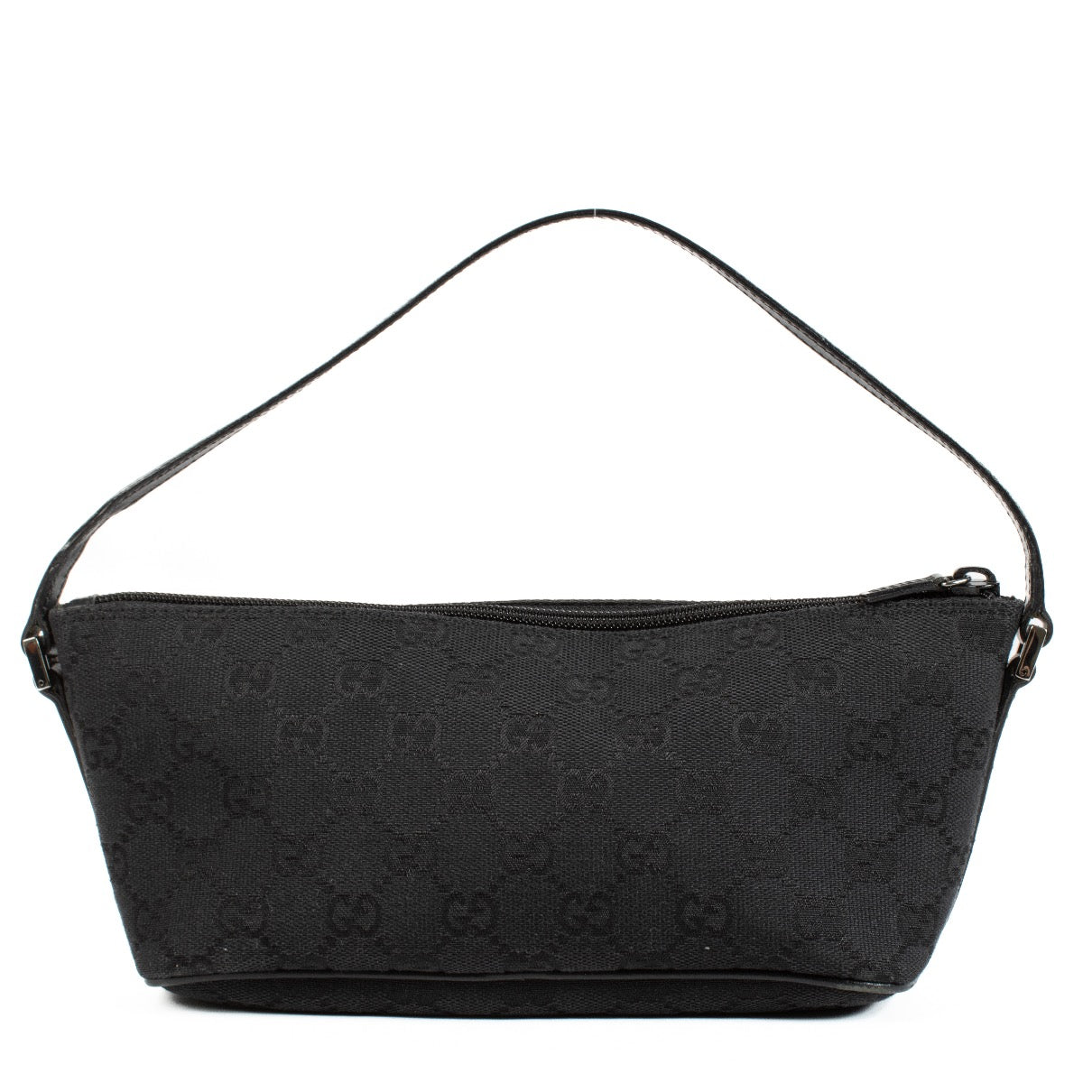 Shop 100% authentic second hand Gucci Black GG Canvas Baguette Bag on Labellov.com