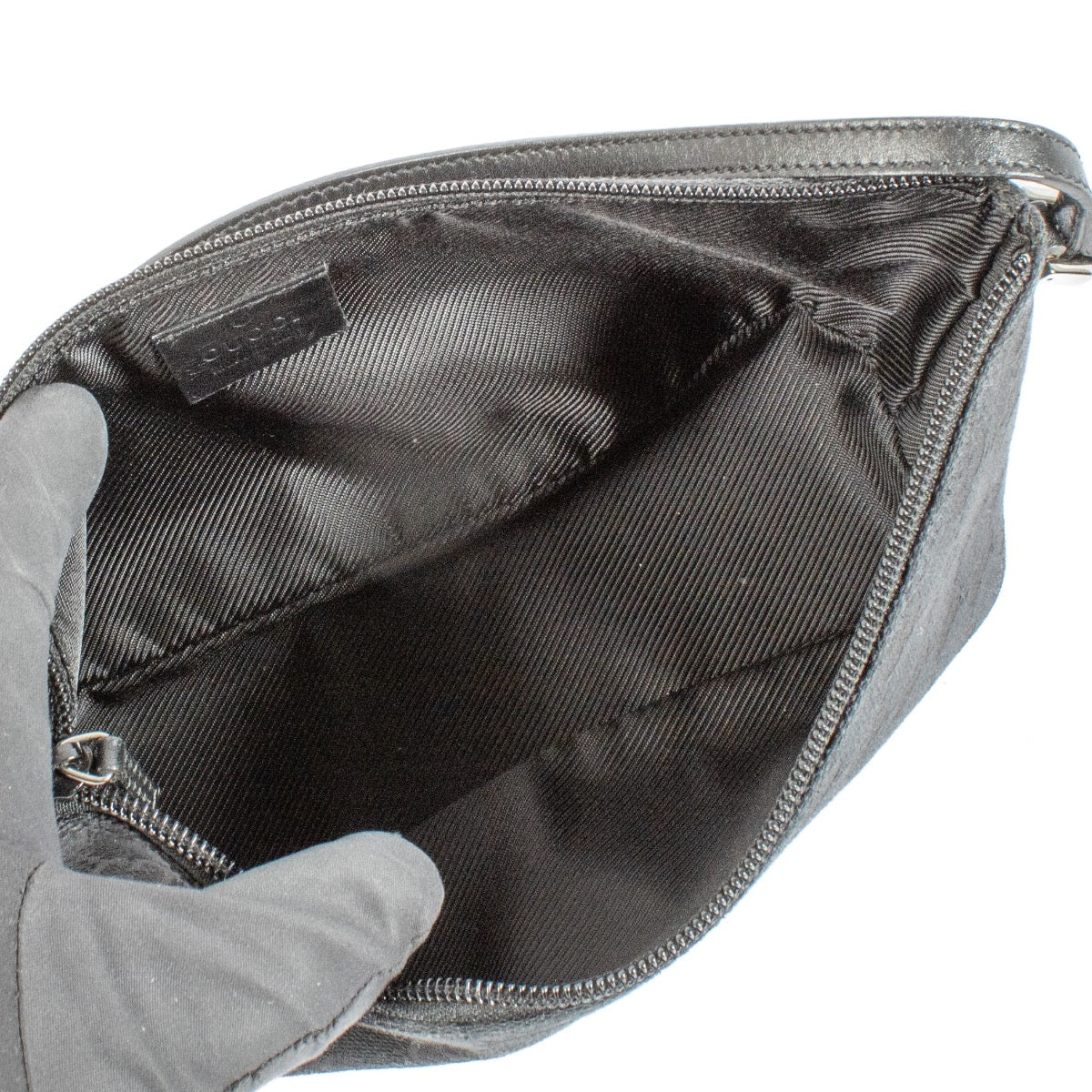 Shop 100% authentic second hand Gucci Black GG Canvas Baguette Bag on Labellov.com