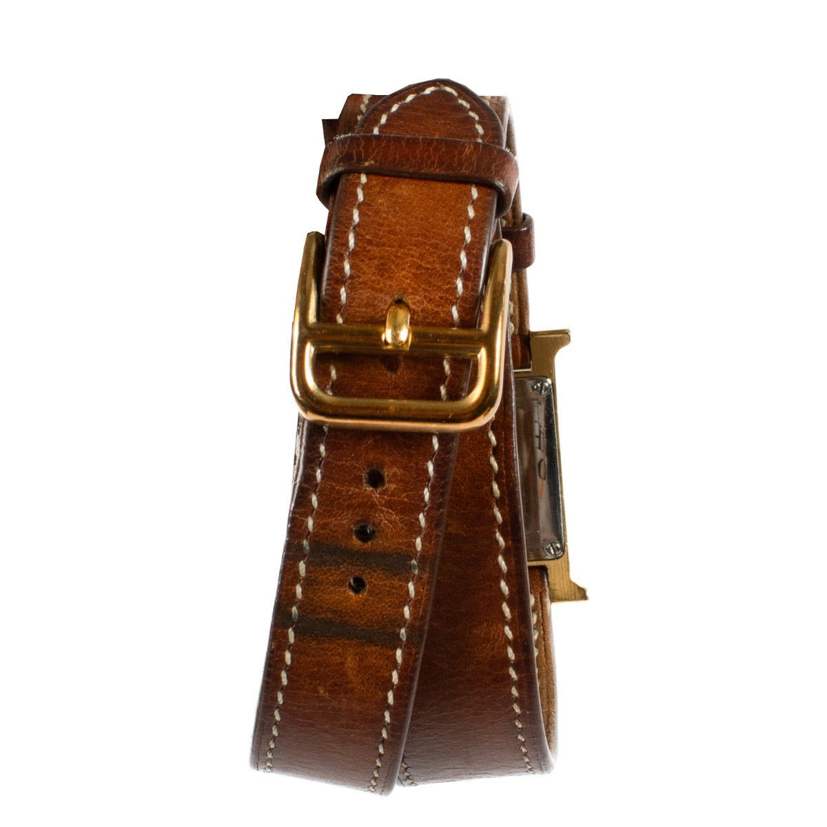 authentic second hand Hermès Gold Heure H Watch on Labellov.com