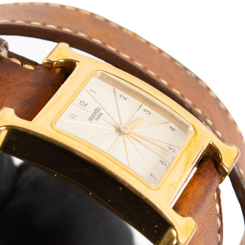 authentic second hand Hermès Gold Heure H Watch on Labellov.com