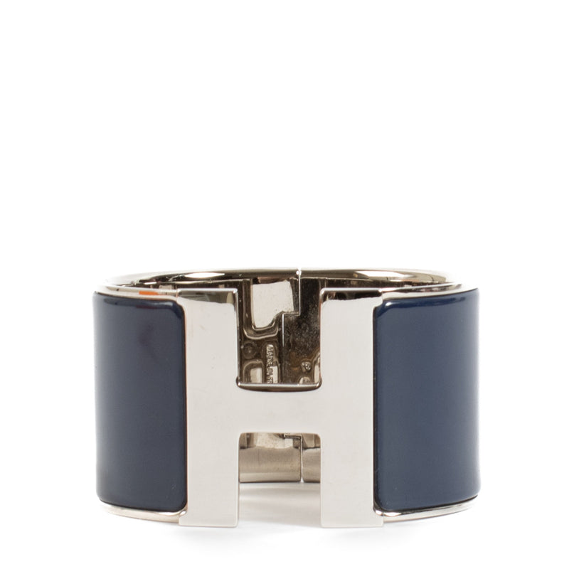 Hermès Blue Clic Clac H Wide Bracelet - size PM