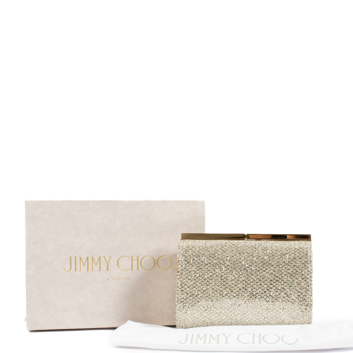 Jimmy Choo Gold Shimmery Clutch