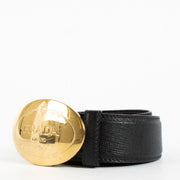 Authentic Preloved Prada Black Saffiano Leather Belt - Size 80 on labellov.com
