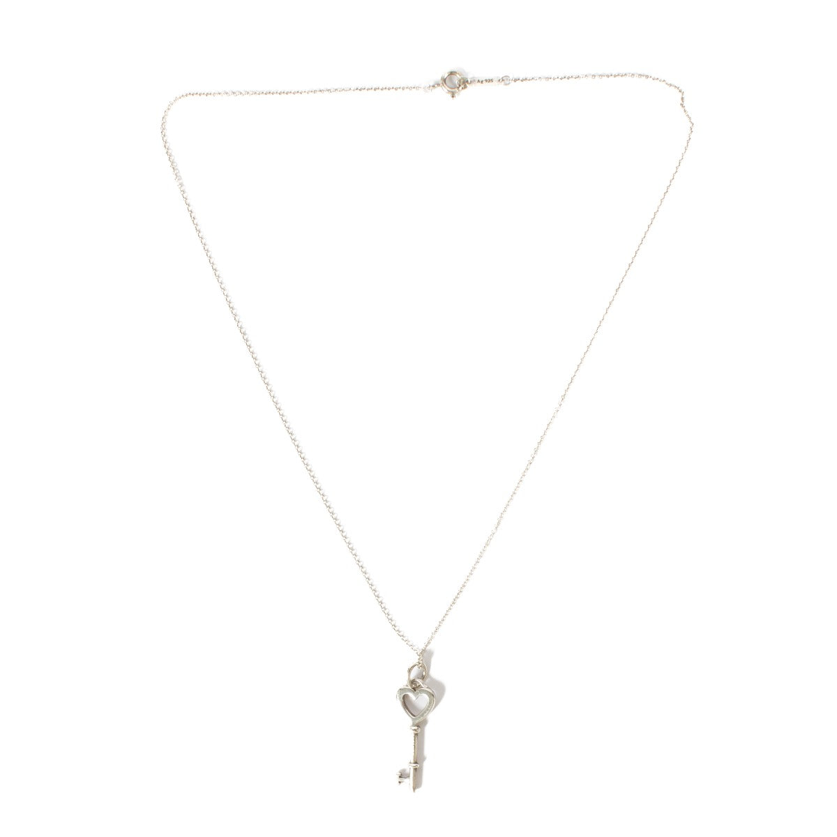 Tiffany & Co. Sterling Silver Heart Key Necklace