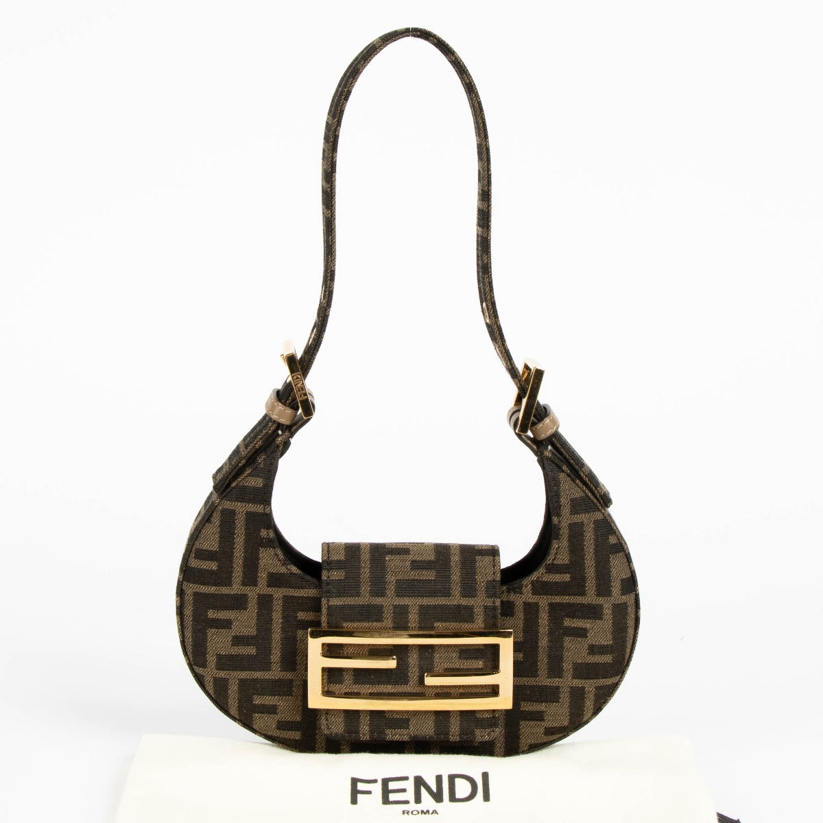 Authentic pre-loved Fendi Canvas Mini Cookie Hobo Bag on Labellov.com
