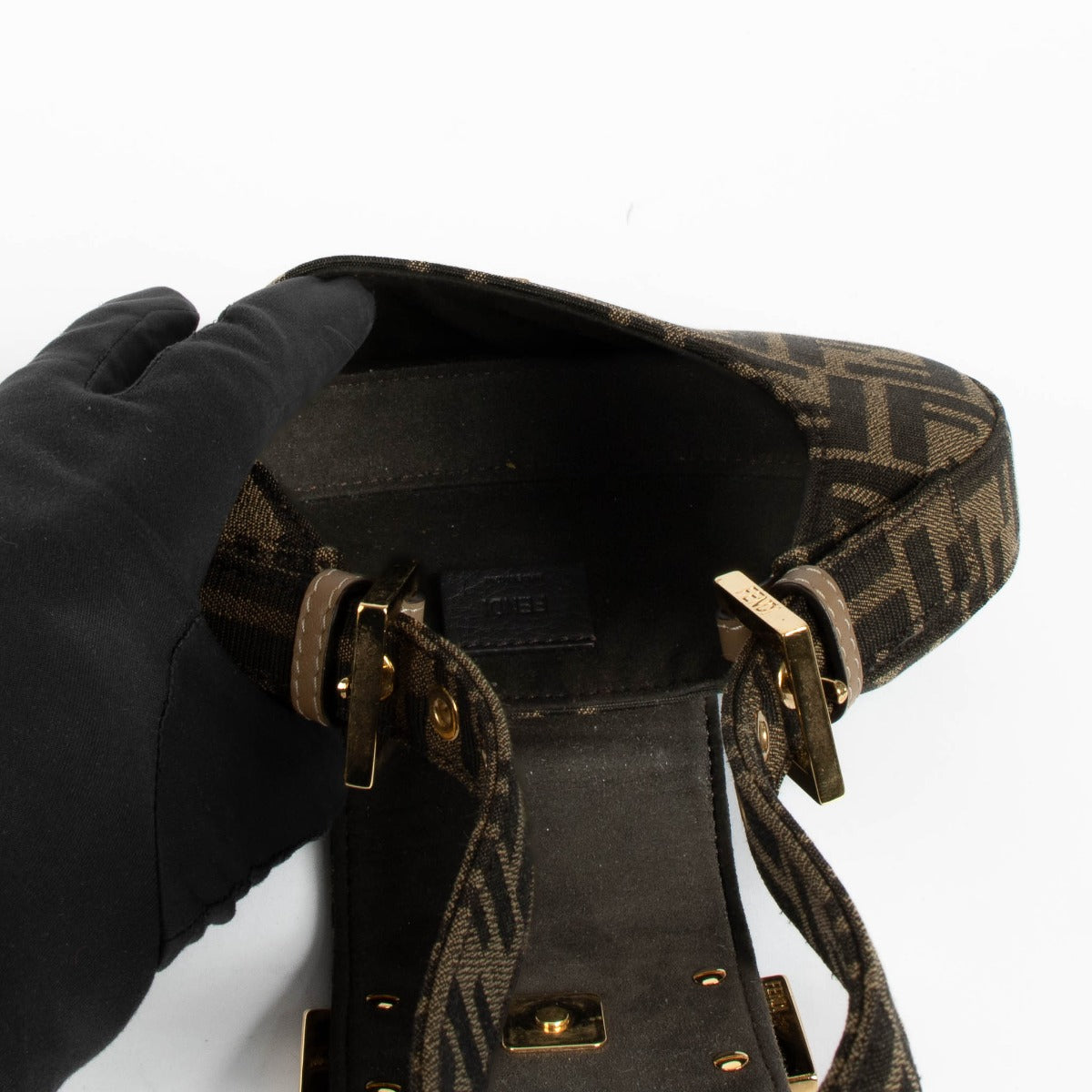 Authentic pre-loved Fendi Canvas Mini Cookie Hobo Bag on Labellov.com