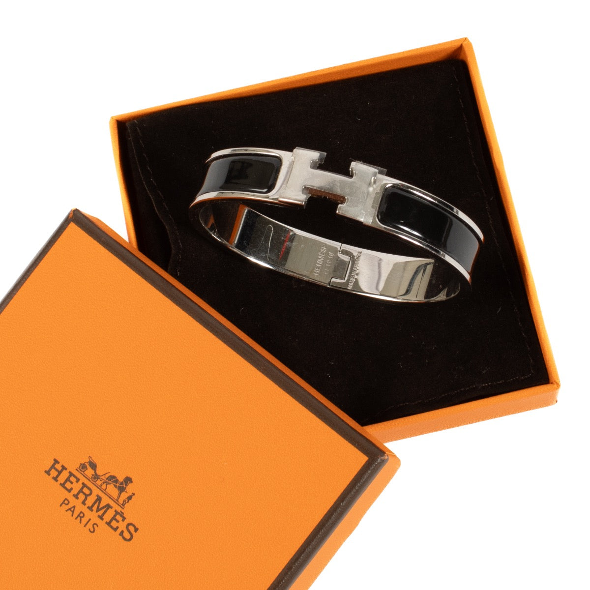 Authentic second hand Hermès Black Clic H Bracelet PM on Labellov.com