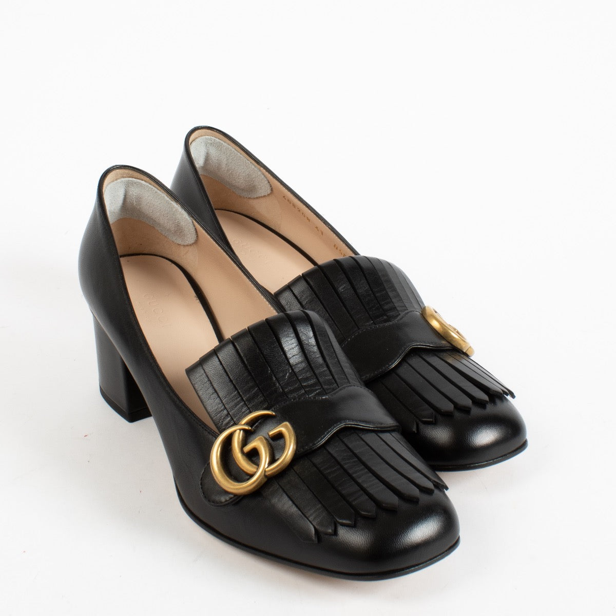 shop 100% authentic second hand Gucci Black GG Marmont Pumps - Size 41 on Labellov.com