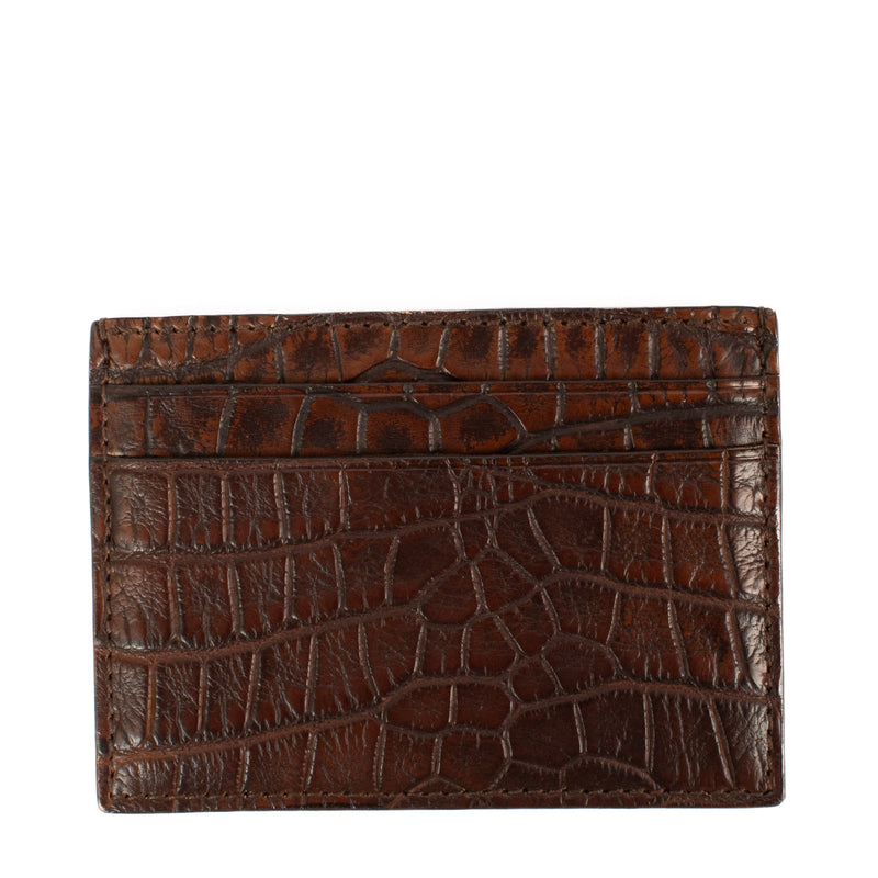 Gucci Brown Alligator Card Holder