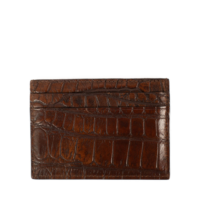 Gucci Brown Alligator Card Holder