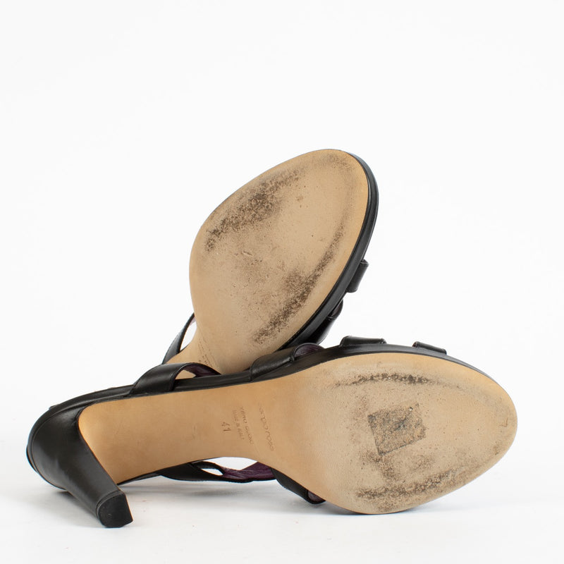 authentic preloved Sergio Rossi Black New Glamour Sandals on Labellov.com