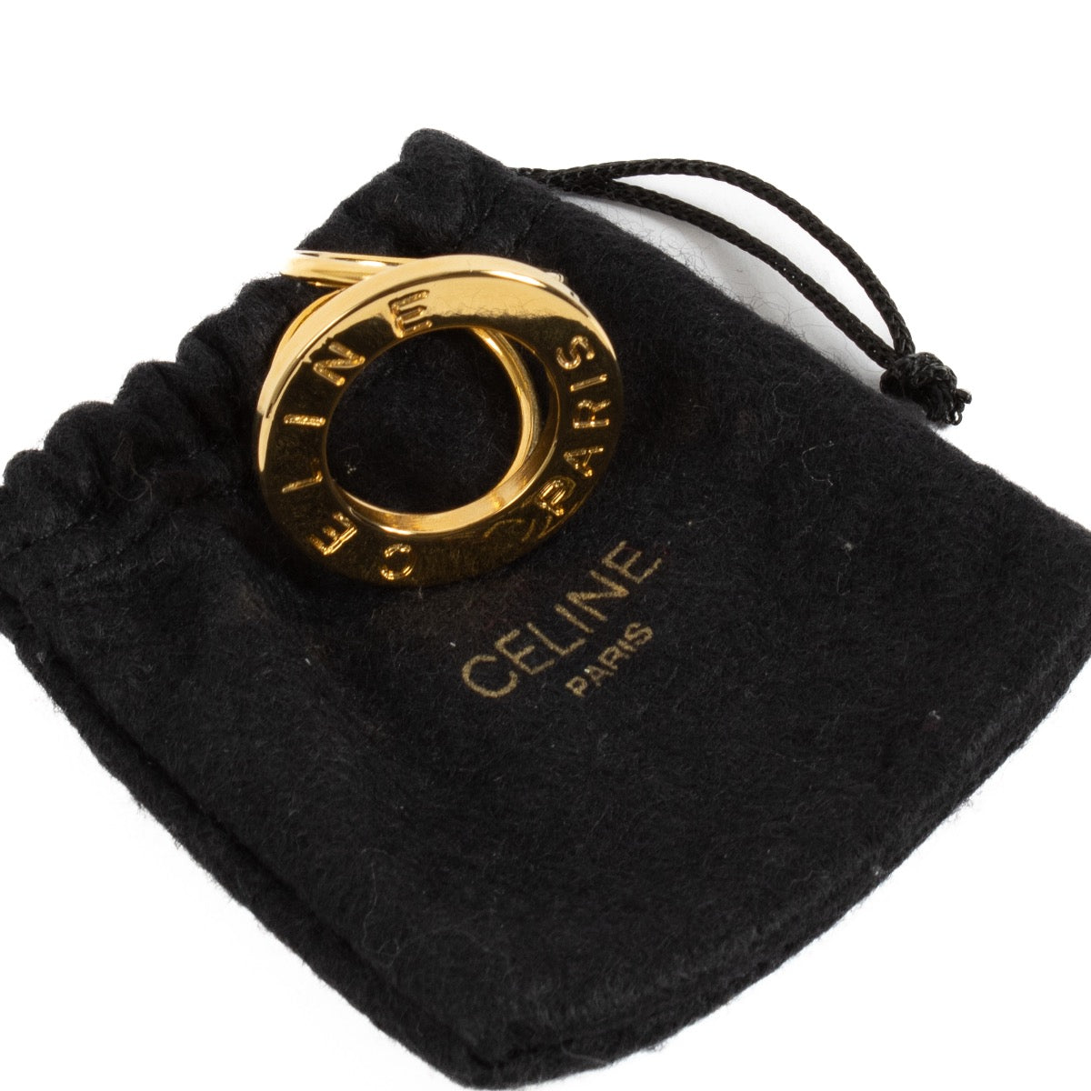 Shop 100% authentic second hand Celine Gold Vintage Scarf Ring on Labellov.com