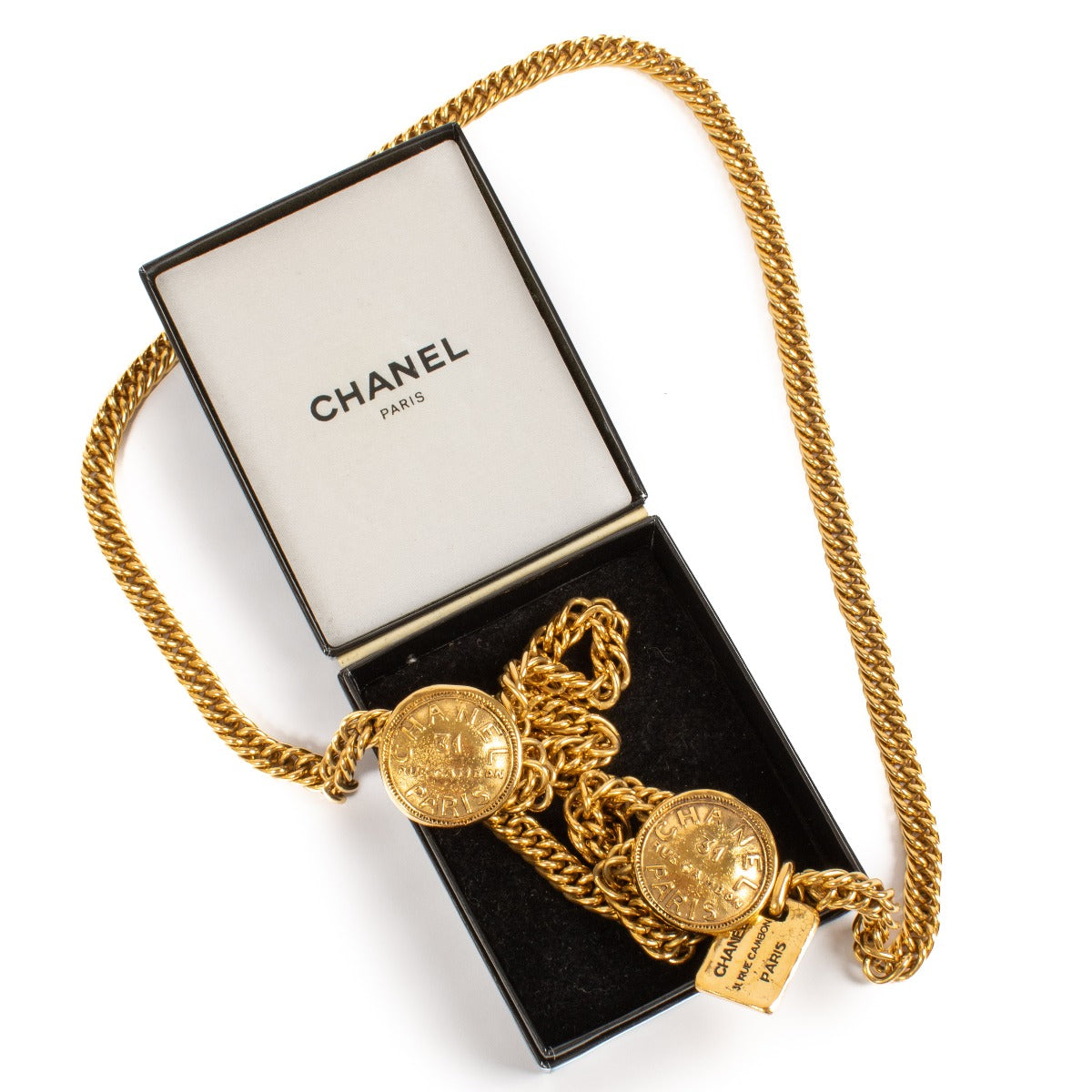 Chanel Vintage Gold Medaillon Chain Belt