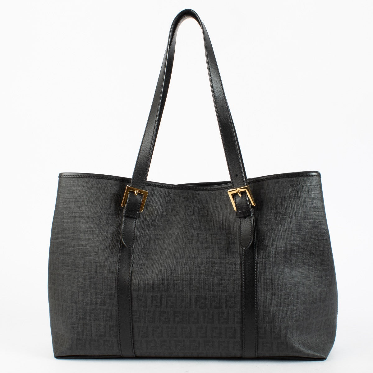 Authentic Preloved Fendi Black Zucchino Monogram Shoulder bag on labellov.com