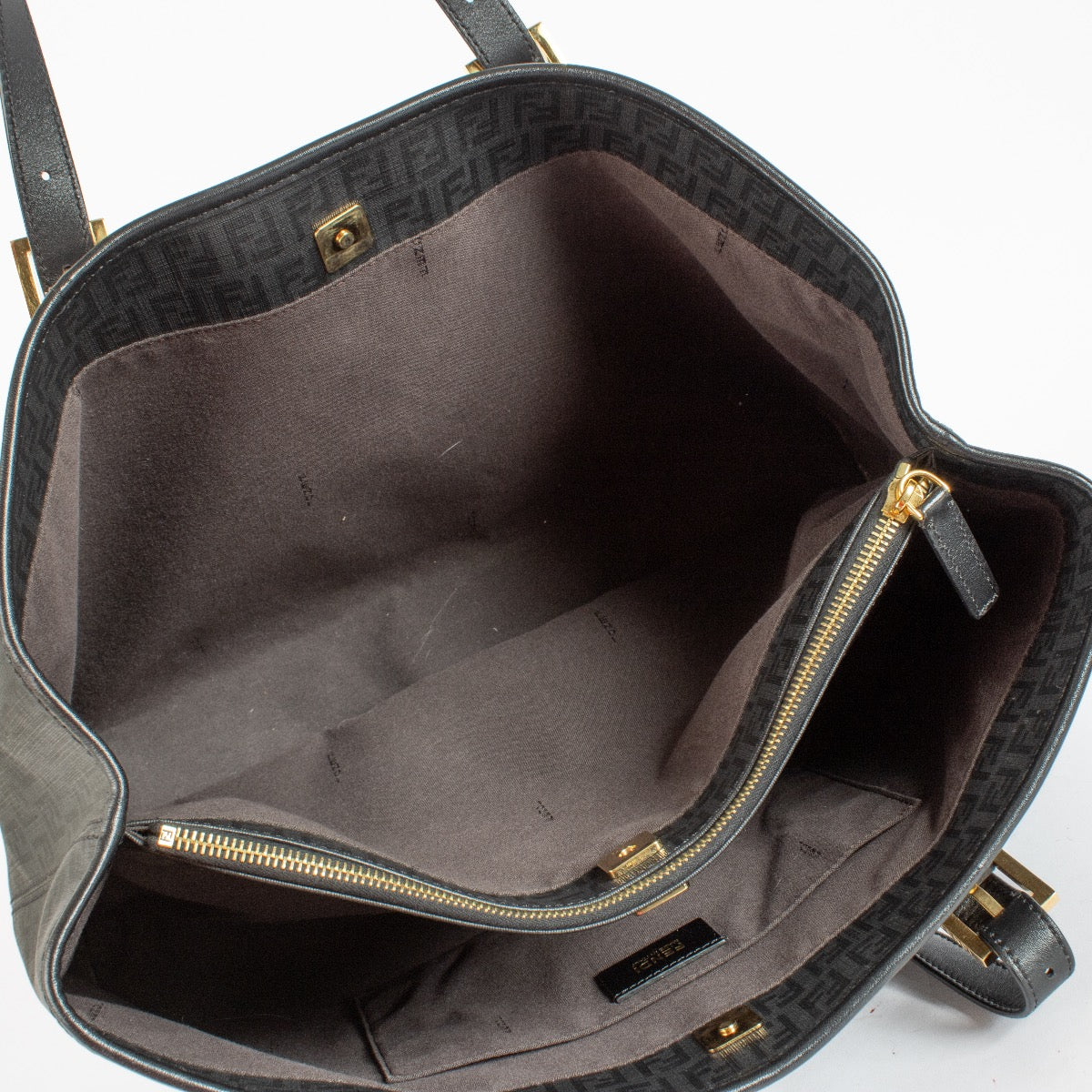 Authentic Preloved Fendi Black Zucchino Monogram Shoulder bag on labellov.com