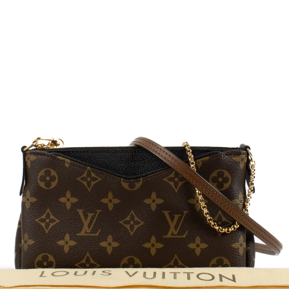 Shop 100% authentic second hand Louis Vuitton Monogram Pallas Chain Crossbody Bag on Labellov.com