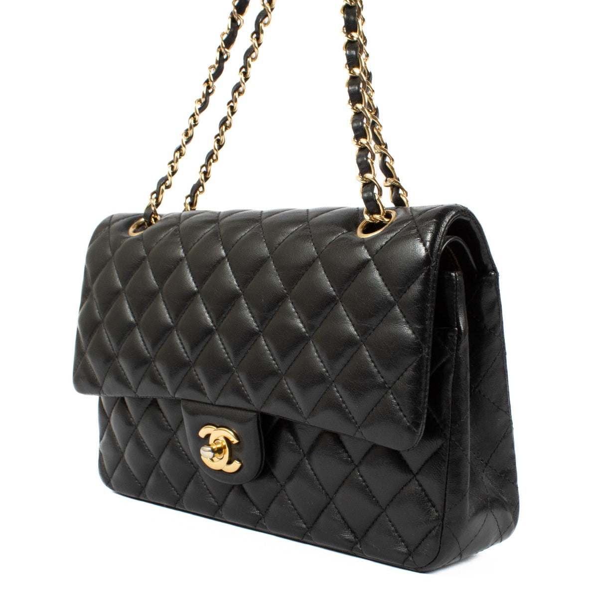 Chanel Black Lambskin Medium Classic 11.12 Bag