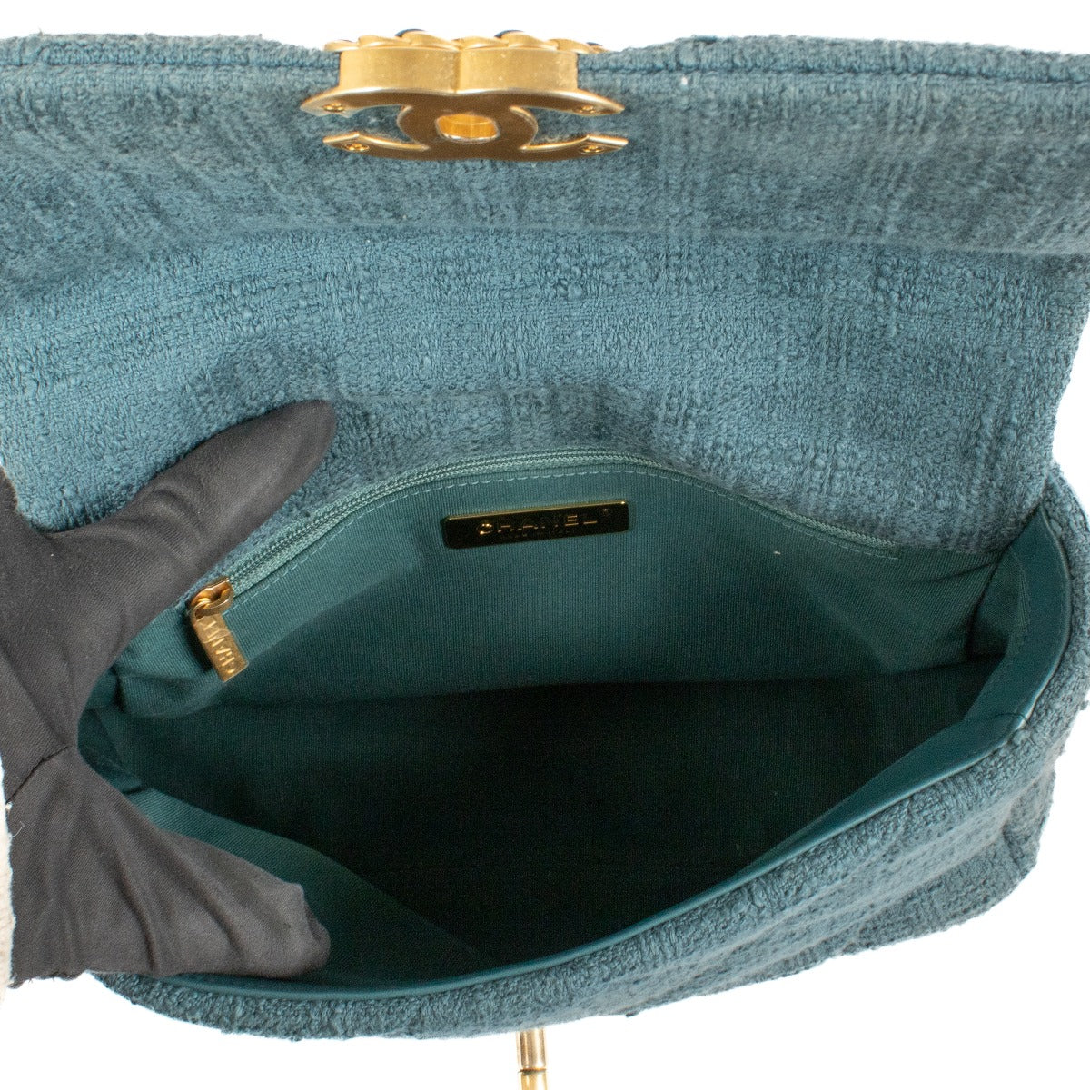 Chanel 23S Turquoise Tweed Chanel 19 Tas