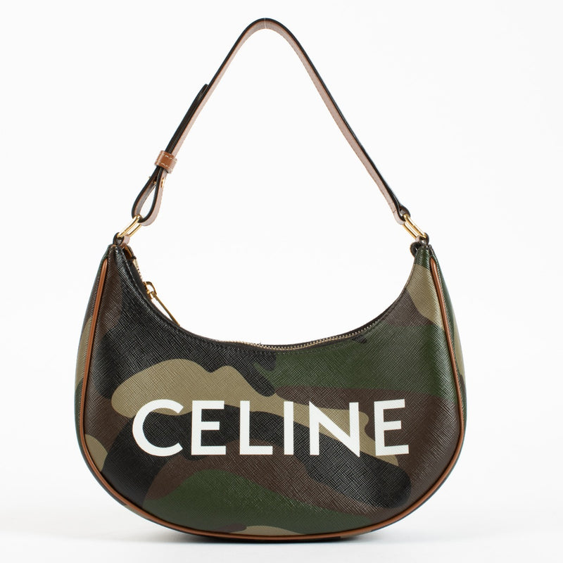 Authentic pre-loved Celine Khaki Camouflage Ava Shoulder Bag on Labellov.com