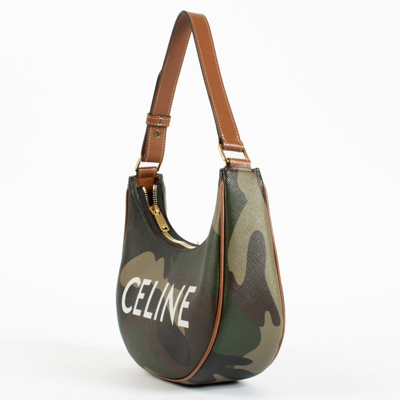 Authentic pre-loved Celine Khaki Camouflage Ava Shoulder Bag on Labellov.com