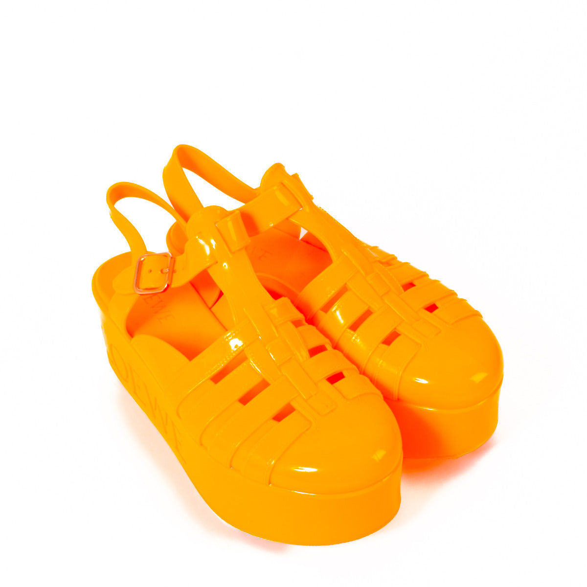 Loewe Oranje Rubber Fisherman Platform Sandalen - Maat 40