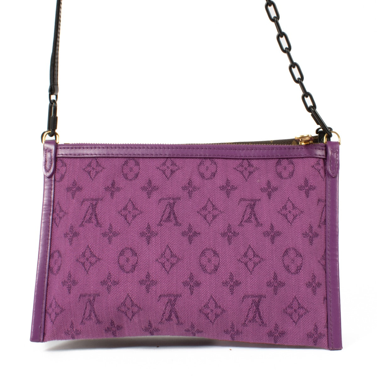Louis Vuitton Virgil Abloh Monogram Logo Story Dubbele Platte Messenger Tas