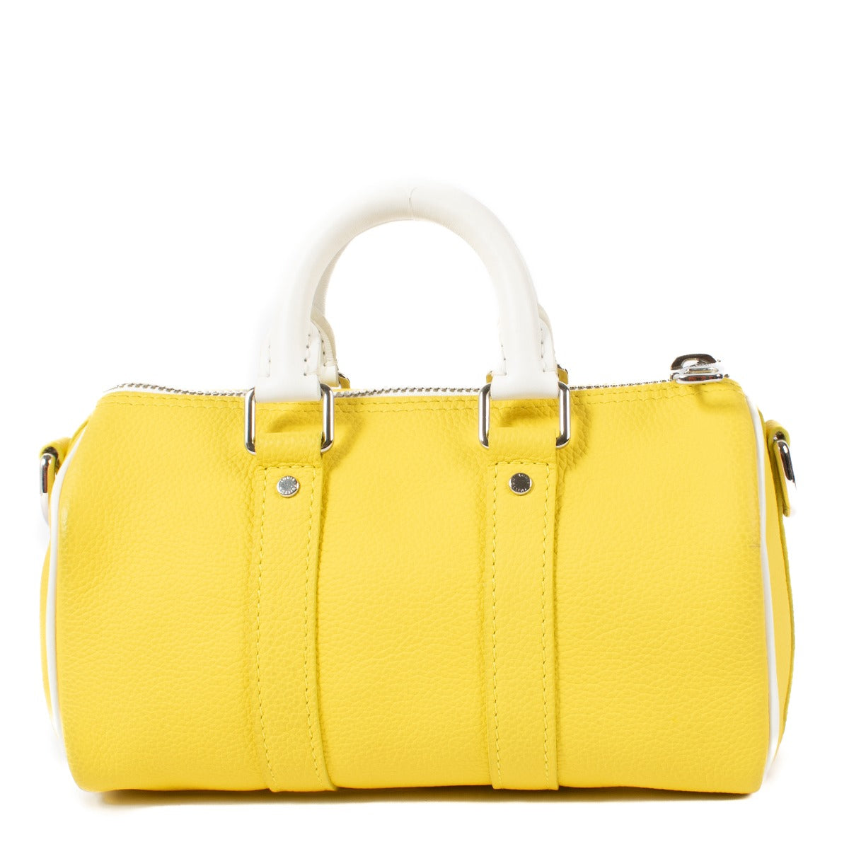 Louis Vuitton Gele/Witte Leren Everyday LV Keepall XS Tas