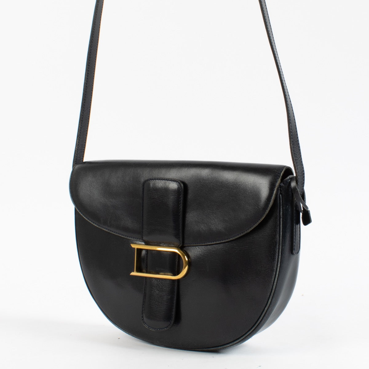 Delvaux Blue Leather Crossbody Bag