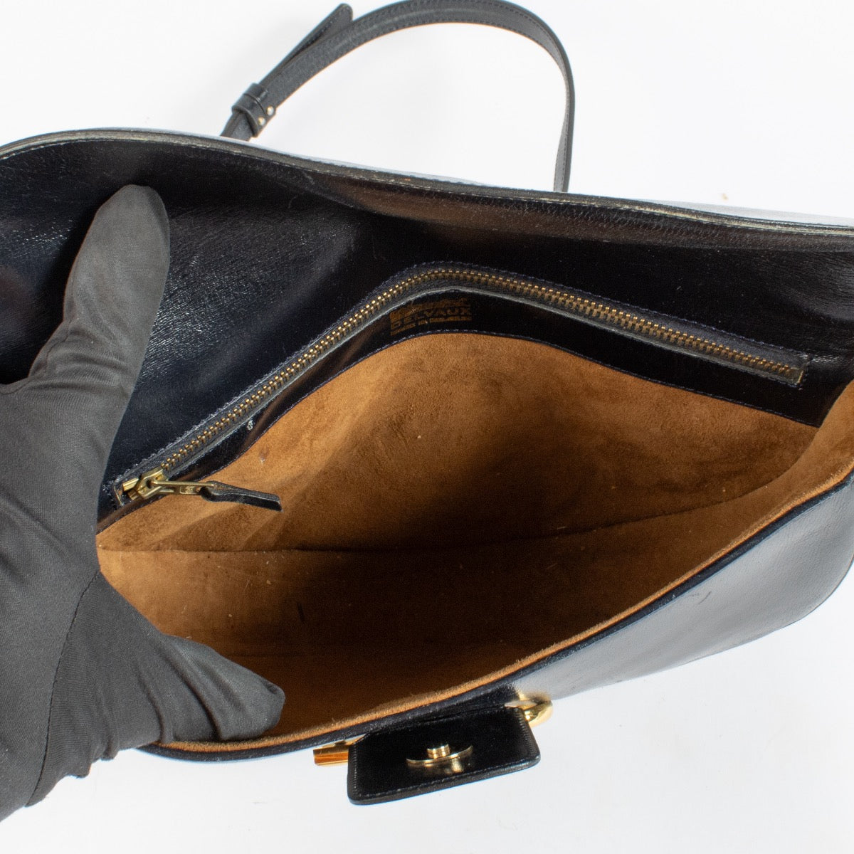 Delvaux Blue Leather Crossbody Bag
