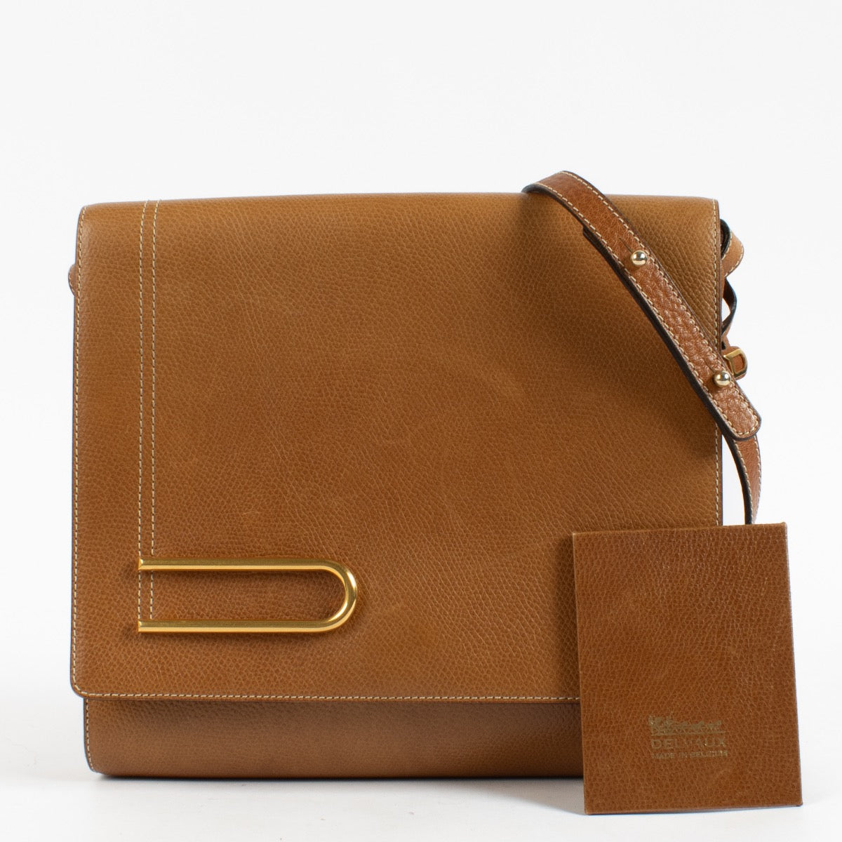 shop 100% authentic second hand Delvaux Vintage Camel Leather Diademe Crossbody Bag on Labellov.com
