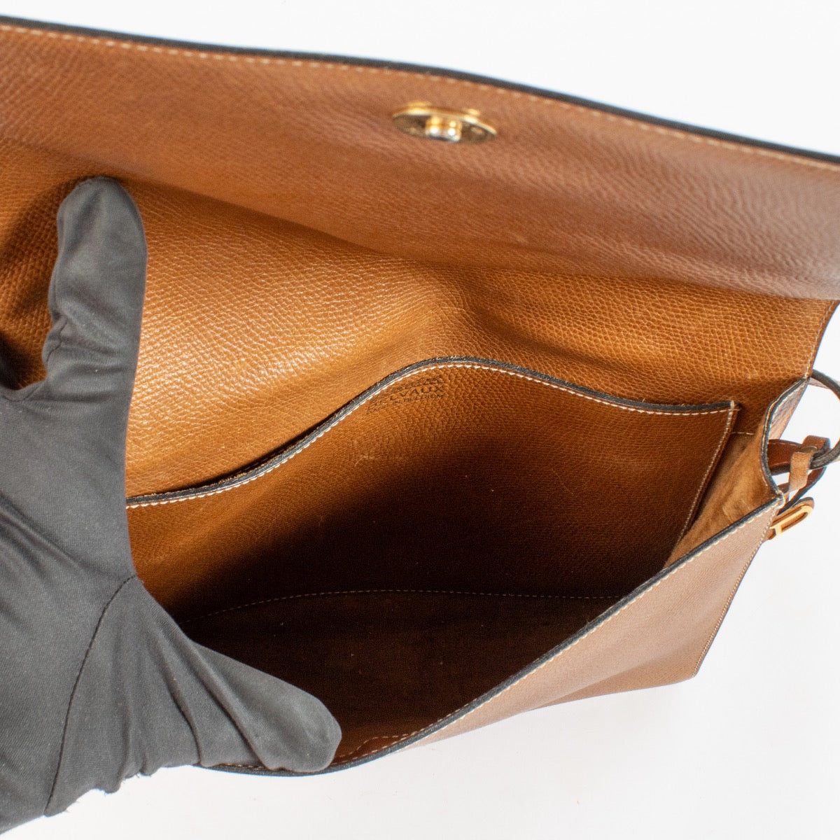 shop 100% authentic second hand Delvaux Vintage Camel Leather Diademe Crossbody Bag on Labellov.com