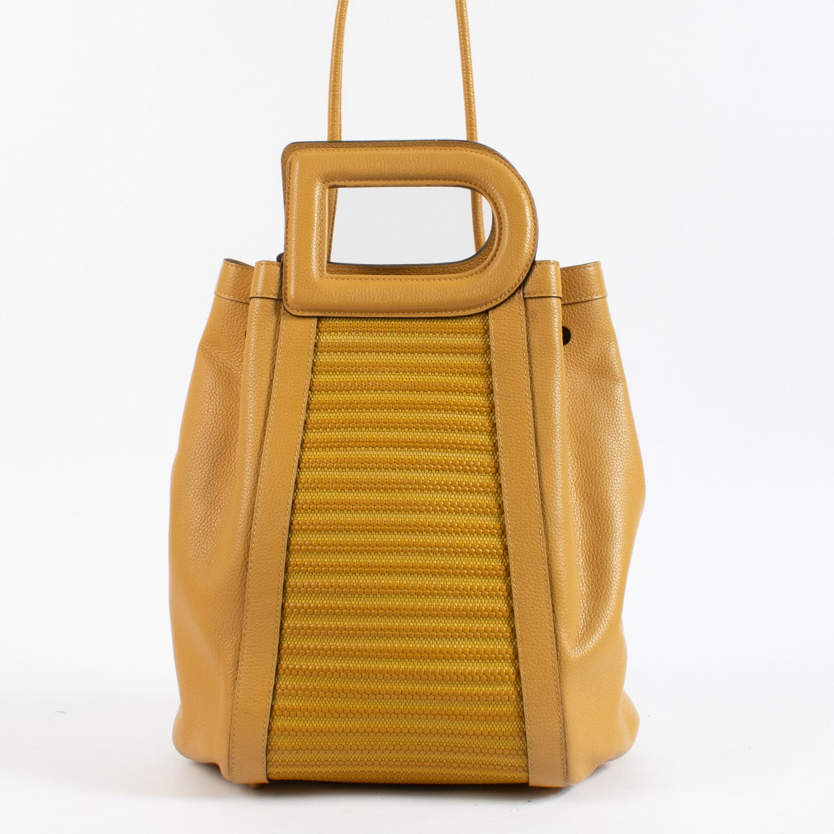 Shop 100% authentic second hand Delvaux Yellow Toile De Cuir Top Handle on Labellov.com