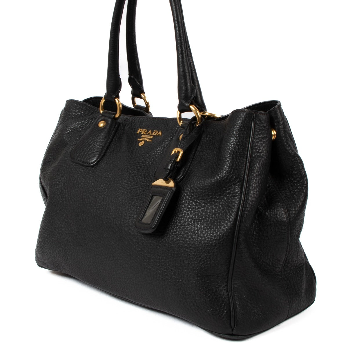Sac fourre-tout Prada Vitello Daino noir