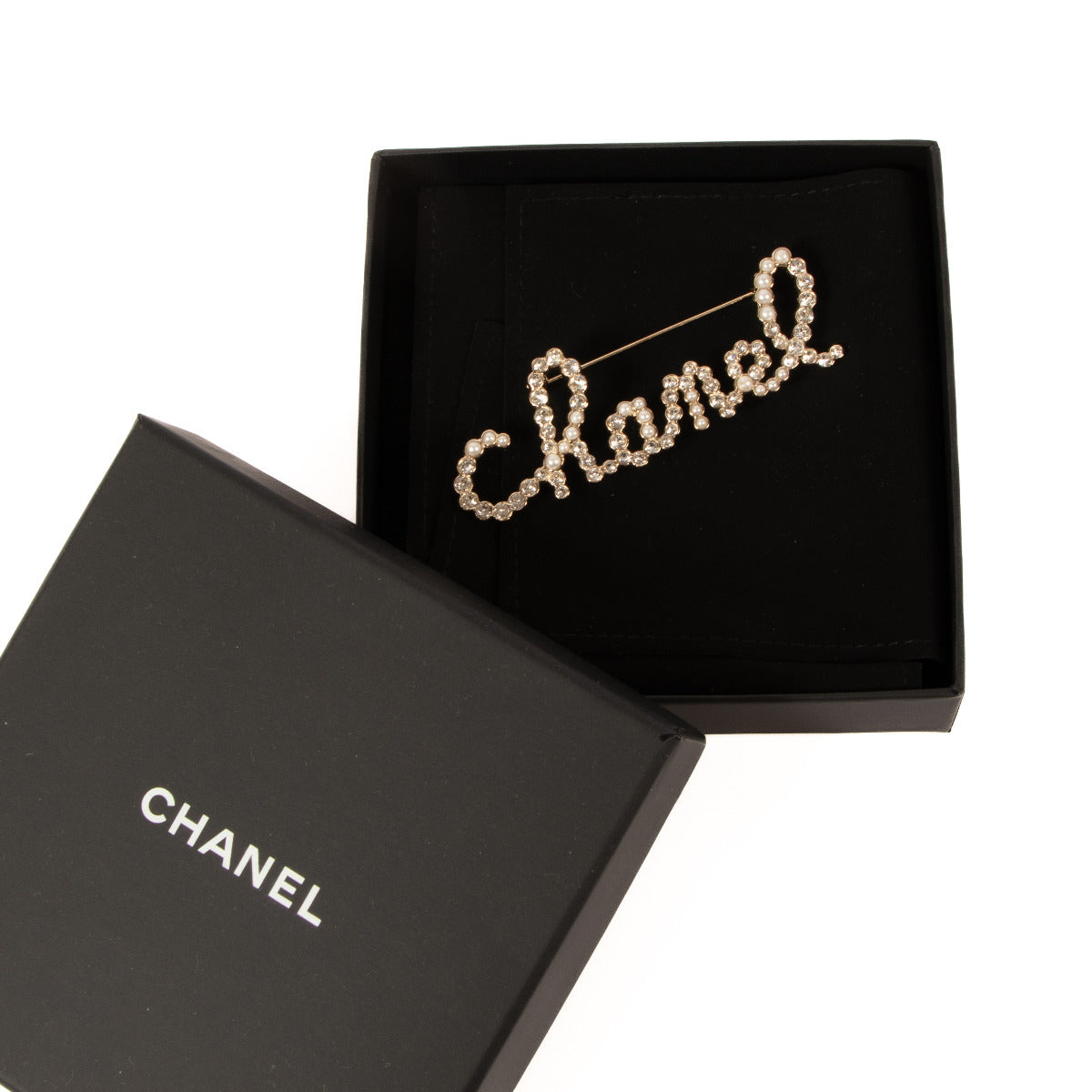 Chanel Rhinestone and Pearl Brooch