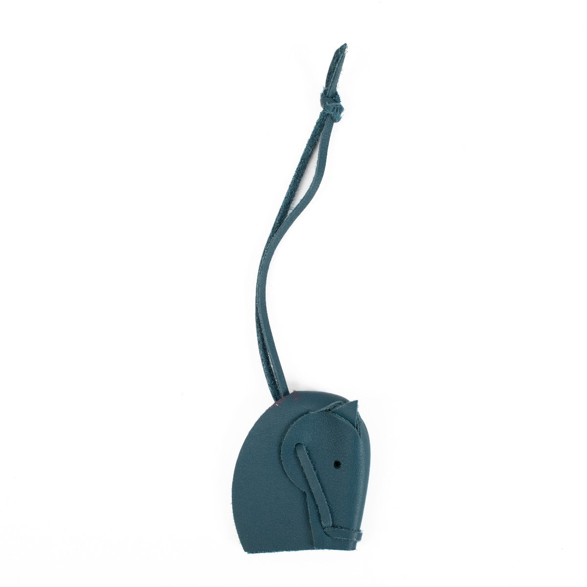 Hermès Blauw Leren Tête de Cheval Bedeltje