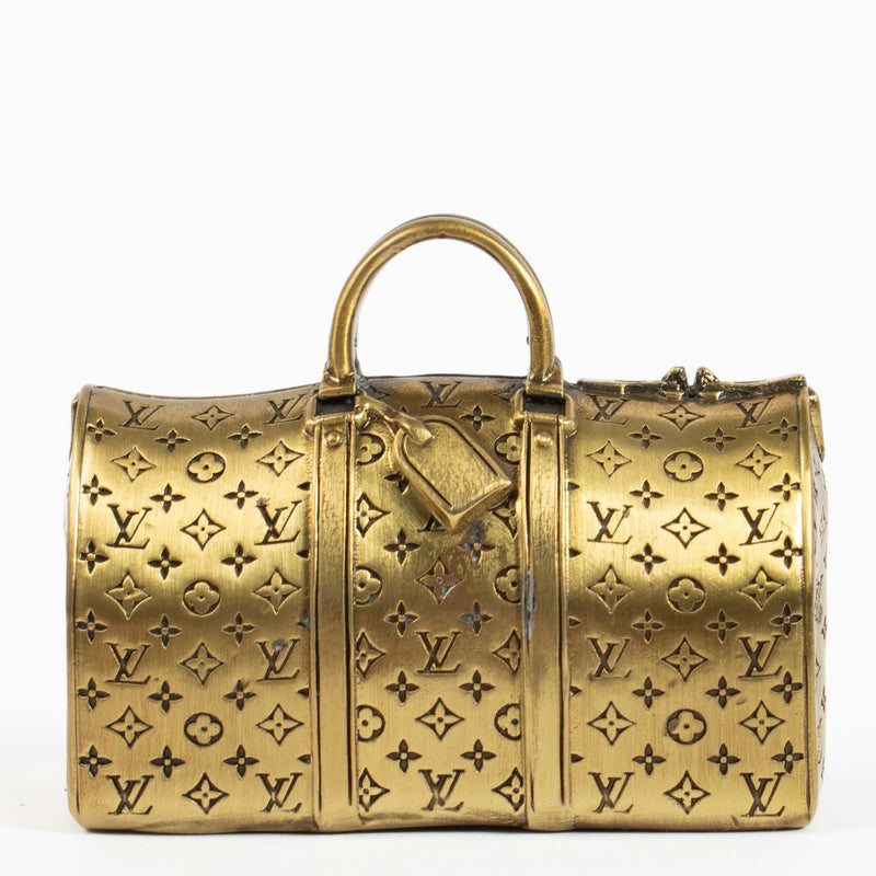 Louis Vuitton Brass Monogram Keepall Paperweight