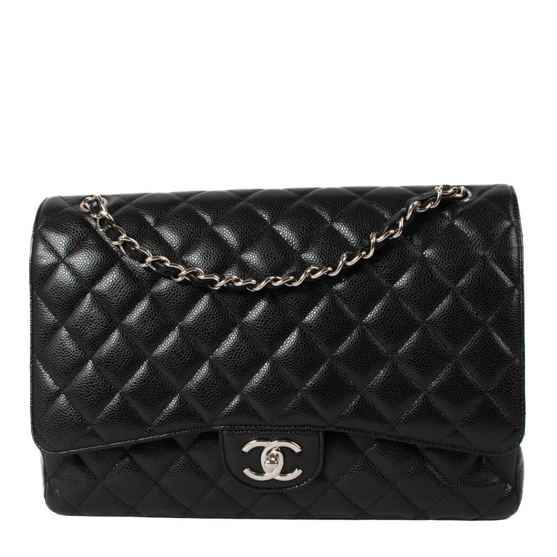 Chanel Black Caviar Maxi Classic Flap Bag