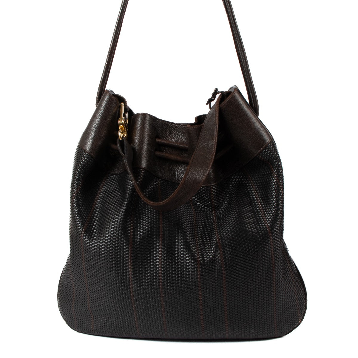 Shop safe online at Labellov in Antwerp, Brussels and Knokke this 100% authentic second hand Delvaux Brown Toile De Cuir Shoulder Bag. Veilig online tweedehands authentieke Delvaux Brown Toile De Cuir Shoulder Bag kopen bij Labellov.