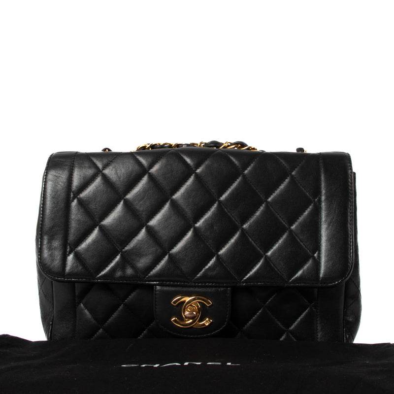 Chanel Black Vintage Lambskin Flap Bag