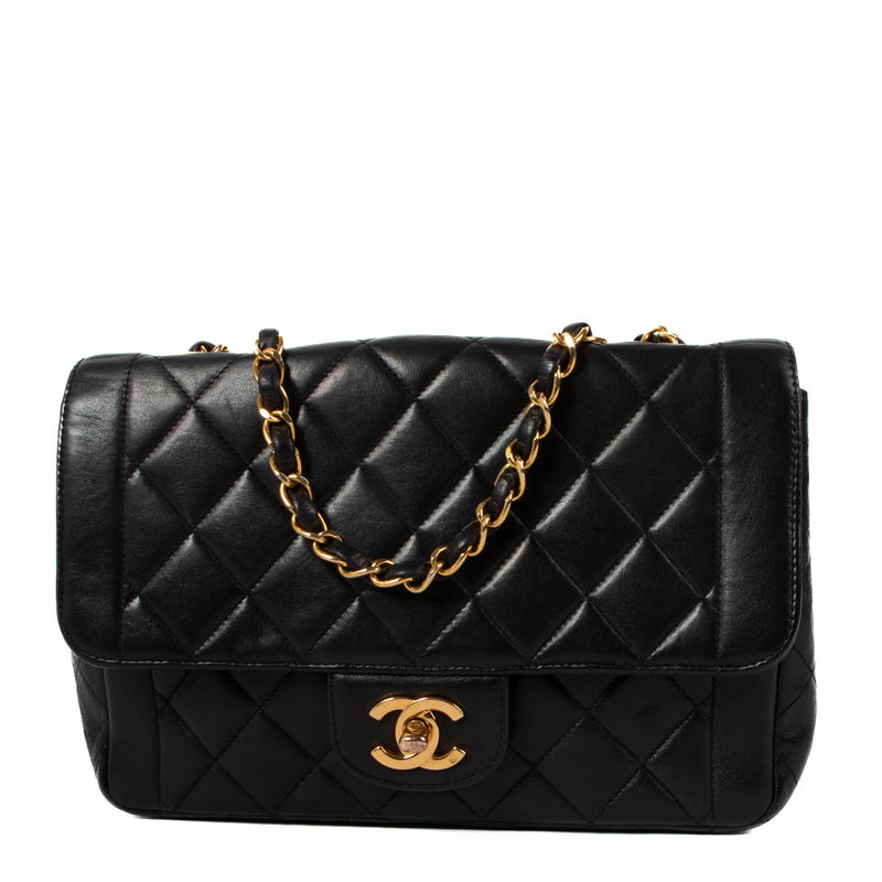 Chanel Black Vintage Lambskin Flap Bag