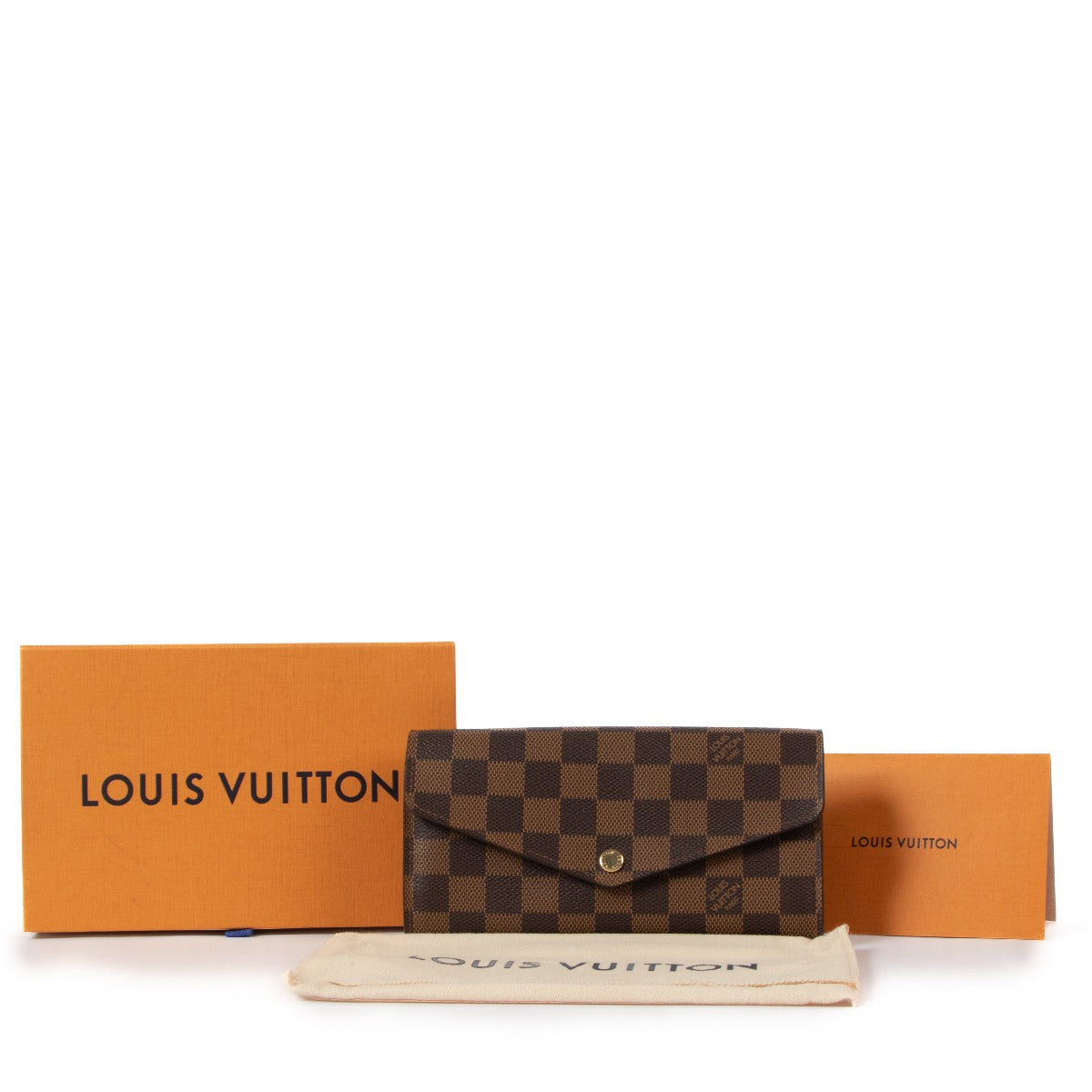 Louis Vuitton Damier Ebene Sarah Wallet