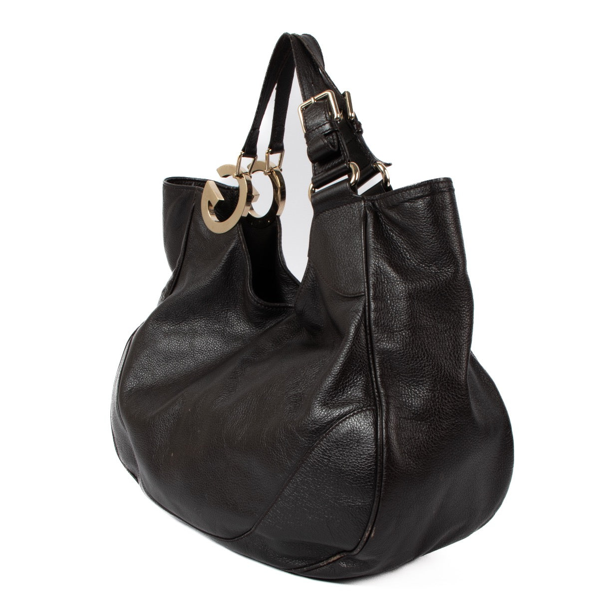 shop 100% authentic second hand Gucci Black Leather Hobo Bag on Labellov.com